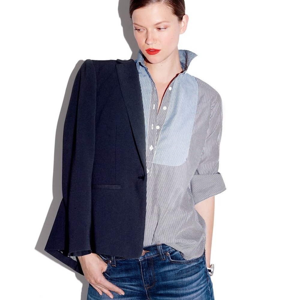 J.crew Bib Popover Shirt in Stripe